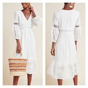 Anthropologie Ebba eyelet maxi dress